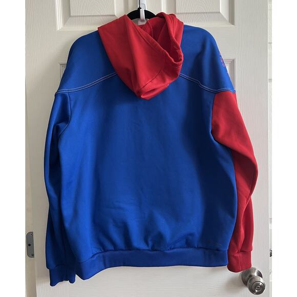 ADIDAS Men’s University Of Kansas KU Jayhawks NCAA Basketball Fleece Hoodie Sz L - Picture 6 of 10